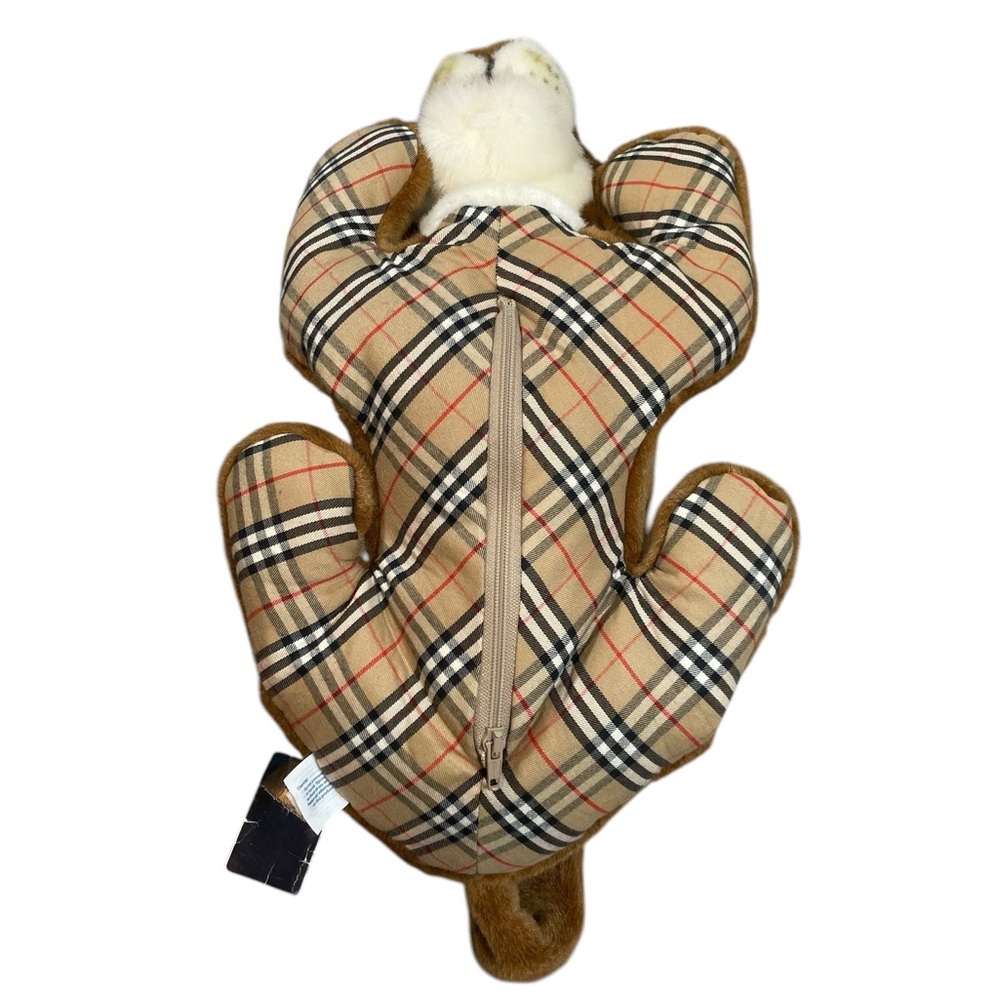 1990s Burberrys Tiger Plush Toy with Hidden Storage - Tags on